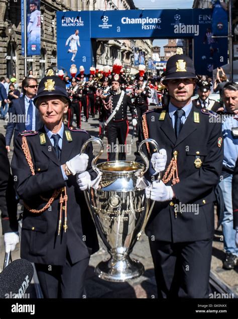 UEFA Champions League trophy ceremony ahead of the final on Saturday ...