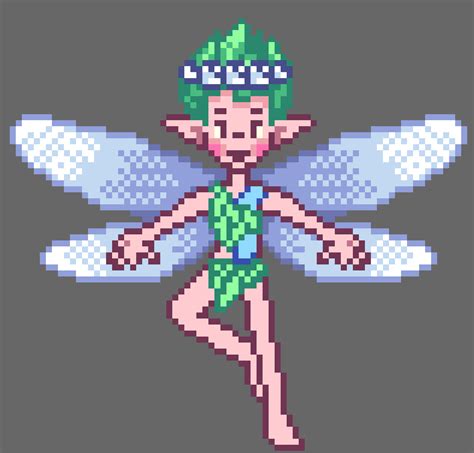 Fairy Pixel Art Grid