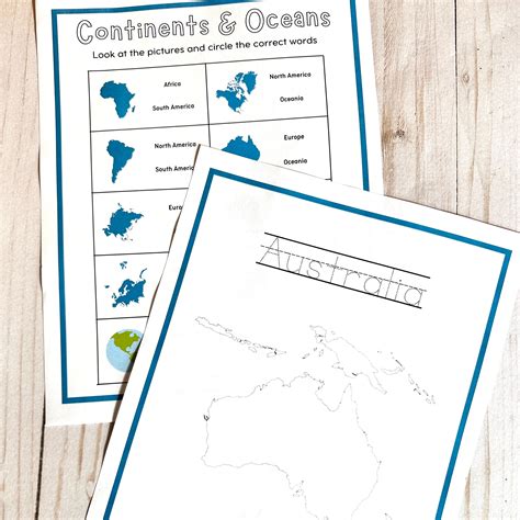 Continents and Oceans Map Coloring Pages. - Etsy