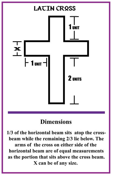 Dimensions of a Latin Cross | Latin cross, Cross, Cross beam