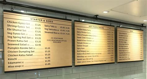 Menu Boards, Illuminated Menus, Menu Signs for restaurants & cafes UK – Goodwin & Goodwin ...