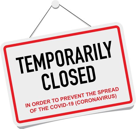 Office temporarily closed for coronavirus sign 2114965 Vector Art at Vecteezy