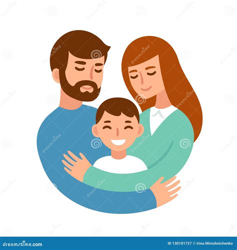 Family Hugging Clip Art