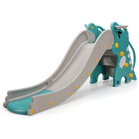 Topbuy 4 in 1 Kids Dinosaur Slide Baby Play Climber Slide Set With ...