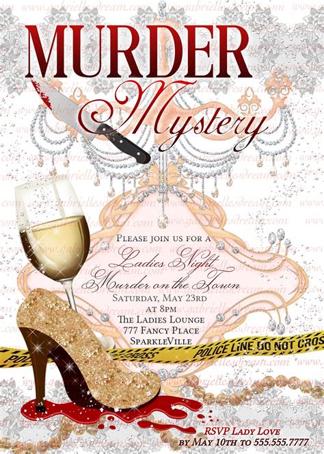 Murder Mystery Dinner Invitation Party Birthday Invite Spy | Etsy