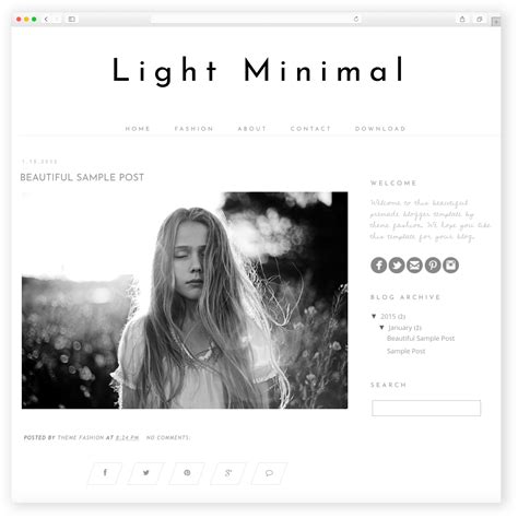 Simple White Blogger Templates