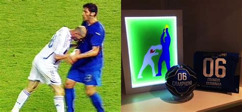 Marco Materazzi and Zinedine Zidane head butt incident in 2006 World Cup