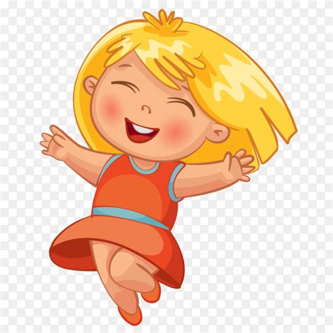 Happy girl cartoon Premium vector PNG - Similar PNG