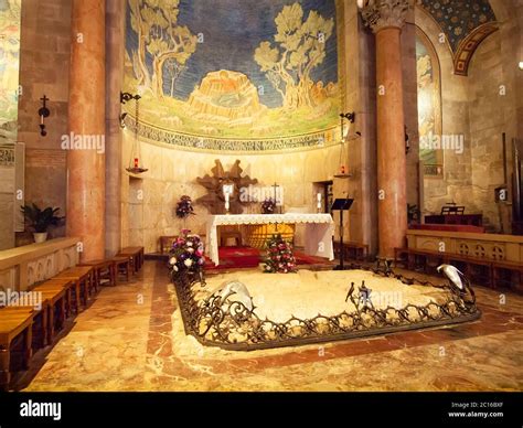 Interior of The Church of All Nations or Basilica of the Agony, Roman Catholic church near the ...