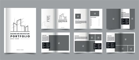 Minimal building architecture portfolio template and interior portfolio ...