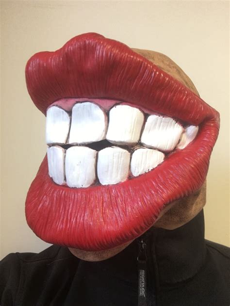 Funny Big Mouth Red Lips Smile Teeth Mask Latex Fancy Dress Stag Hen Costume | eBay