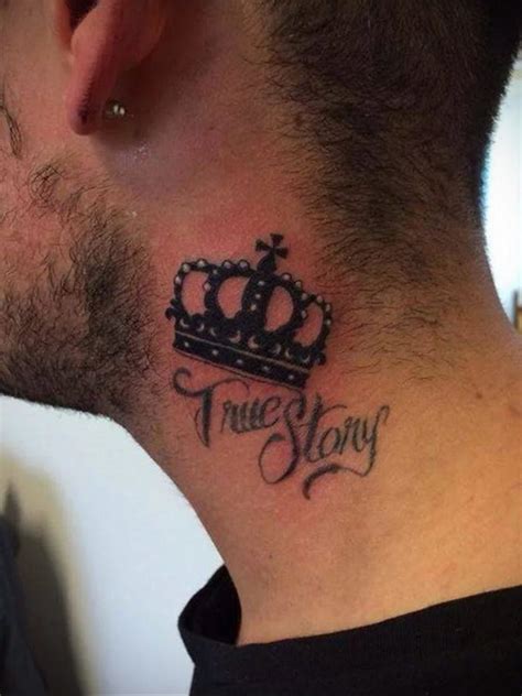 crown tattoo on the neck 08.12.2019 №004 -tattoo crown- tattoovalue.net - tattoovalue.net