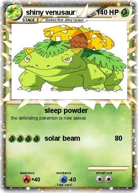 Pokémon shiny venusaur 4 4 - sleep powder - My Pokemon Card