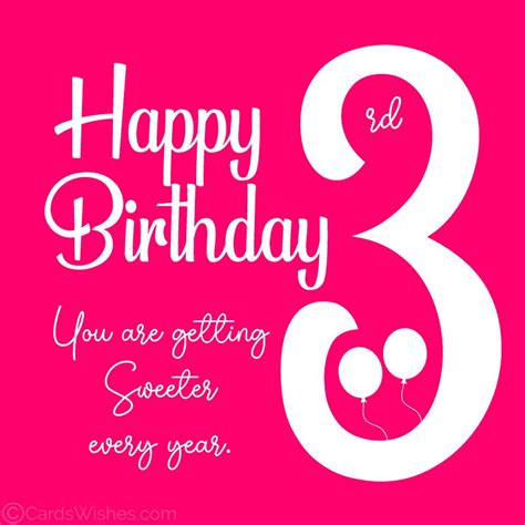 Happy 3rd birthday wishes for 3 year old baby – Artofit