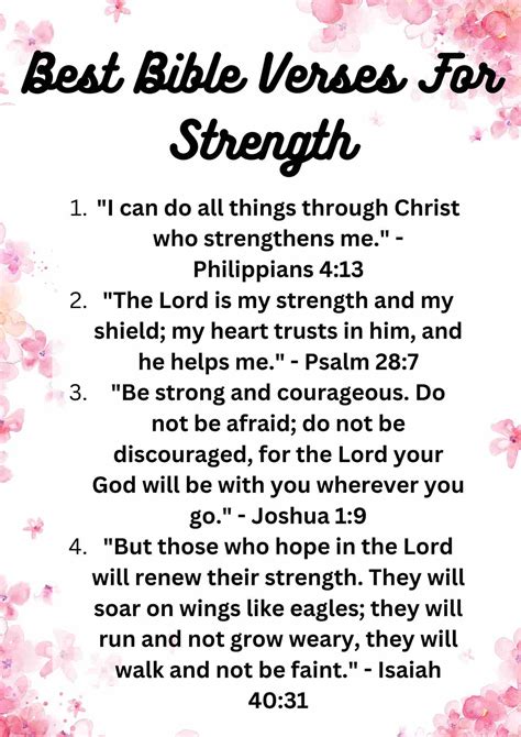 50+ Bible Verses For Strength - † ️️ Daily Blessings Prayer ️