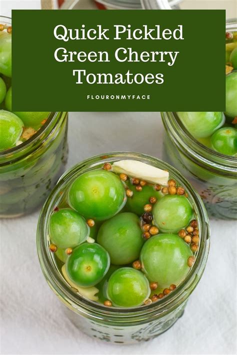 Quick pickled green cherry tomatoes. | Recipe | Pickled green cherry ...