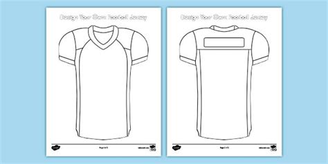 Design Your Own: Blank Football Jersey Template | Twinkl