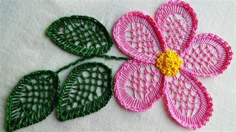 Hand Embroidery: Blanket Stitch Flower Embroidery - YouTube