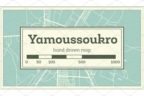 Yamoussoukro Ivory Coast City Map | Transportation Illustrations ~ Creative Market