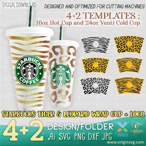 Prints Art & Collectibles Commercial Use Starbucks Hot Cup Grande 16oz Template Presized ...