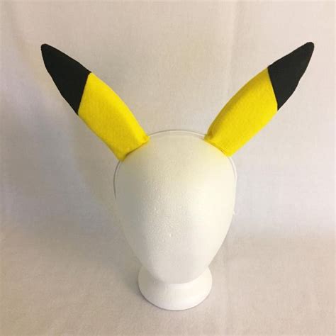 Pikachu Ears and stand-up Tail Pikachu cosplay Pikachu ears and tail Pikachu costume Pokemon ...