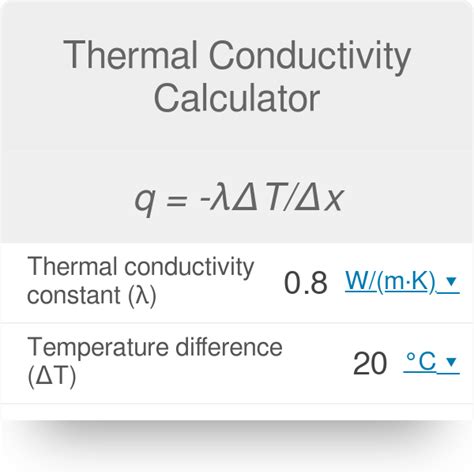 Thermal Conductivity Equations Formulas Calculator - Tessshebaylo