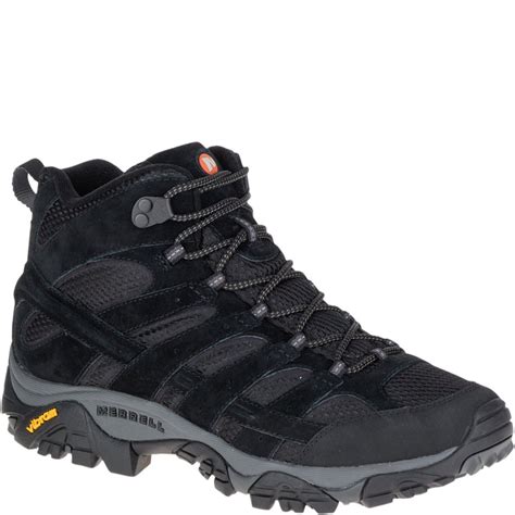 Merrell Men's Moab 2 Vent Mid Hiking Boot, Black Night, 8 2E US ...