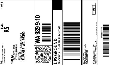 Printable Ups Shipping Label