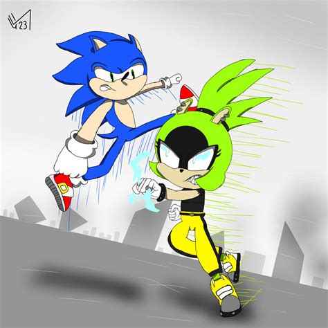 Sonic vs Surge by Ilu231 on DeviantArt