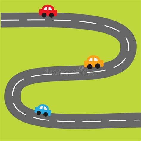 Zig Zag Road Clipart Graphic