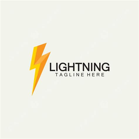 Lightning Thunder Bolt Electricity Logo Design Template Strike Yellow ...