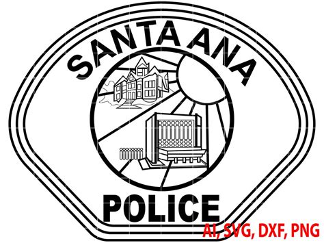 Police Badge, Santa Ana Police Badge, Logo, Seal, Custom, Ai, Vector ...