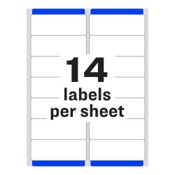 NEW Avery Easy Peel Mailing Address Labels Inkjet 1 1/3 x 4 White 1400/Box 8462 Address ...