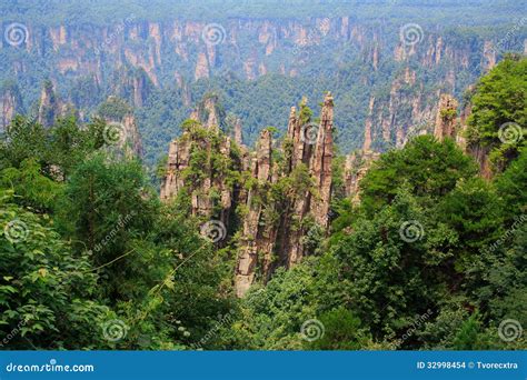 Zhangjiajie National Park, Avatar Mountains Stock Photo - Image of ...