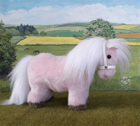 Pale Baby Pink Shetland Pony Handmade Model Horse Real | Etsy