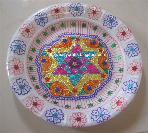 Easy Crafts - Explore your creativity: Decorative Aarti plate