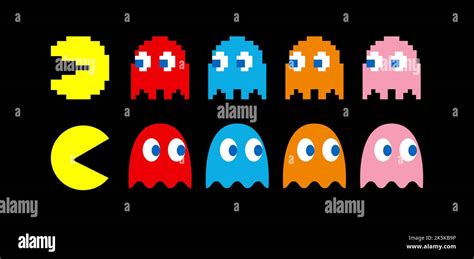 Pacman classic arcade game in vector format Stock Vector Image & Art ...