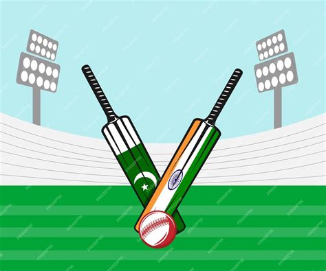 Premium Vector | Vector illustration of stadium pakistan vs india flag ...