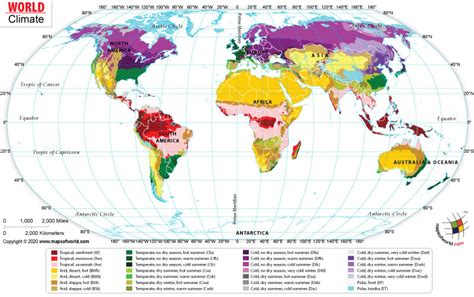 World Map With Climate Zones ~ AFP CV