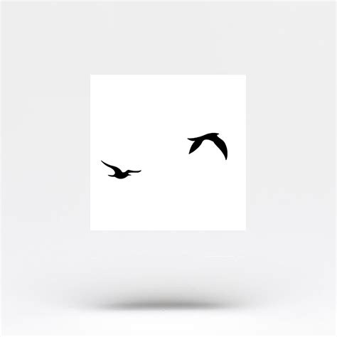 Two Flying Birds Temporary Tattoo set of 3 - Etsy