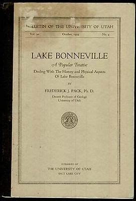 LAKE BONNEVILLE history geology Utah 1939 geography west Great Salt ...