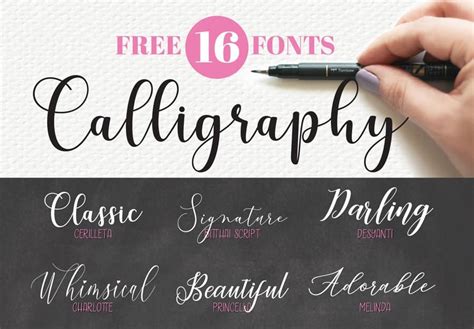 16 FREE calligraphy fonts for your next creative project | Free calligraphy fonts, Lettering ...