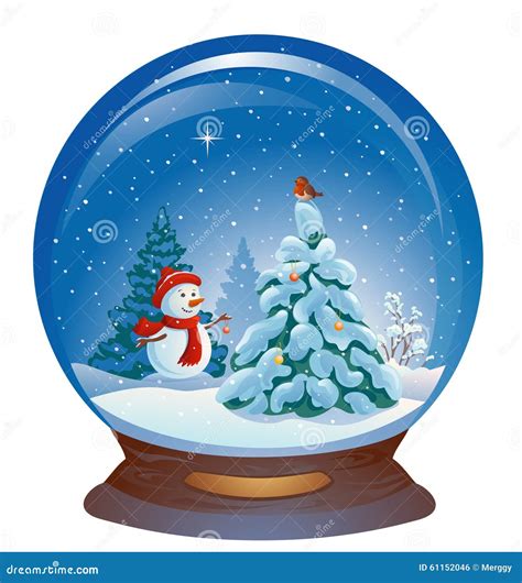 Snowman Snow Globe Clip Art