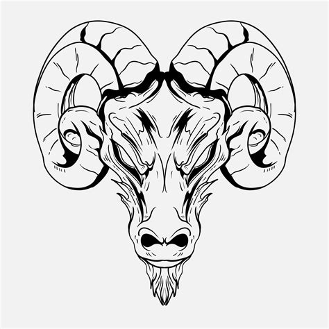 Goat Head Skull Tattoo