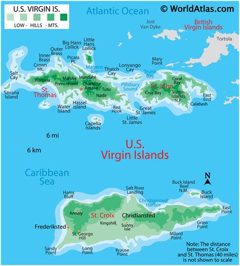 US Virgin Islands Large Color Map