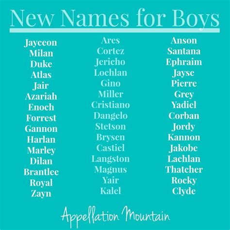 Look Back at 2013: New Names for Boys - Appellation Mountain | Unique ...