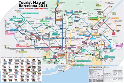 Mapas Turísticos de Monumentos em Barcelona, Espanha | Mapa turístico ...