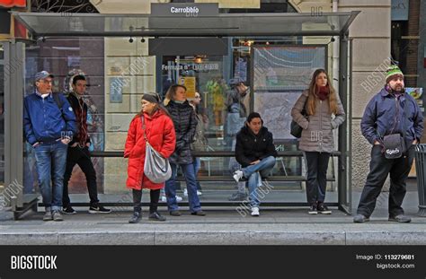 People Waiting Bus On Image & Photo (Free Trial) | Bigstock