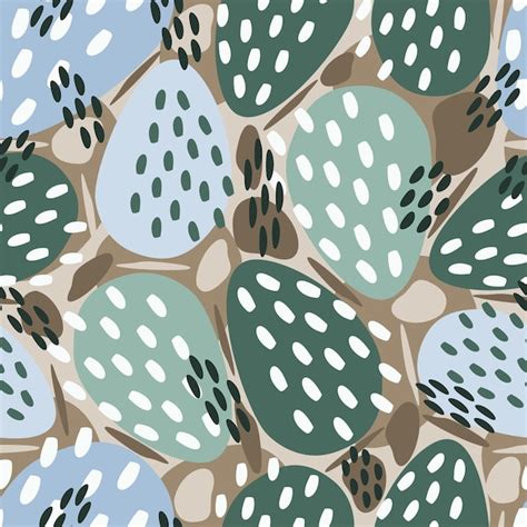 Premium Vector | Abstract seamless pattern with calm colors, mint, blue ...