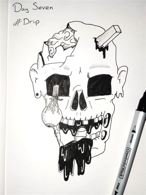 Day Seven: "Drip" : r/Inktober